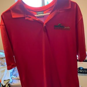 Red polo Nike golf